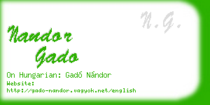 nandor gado business card